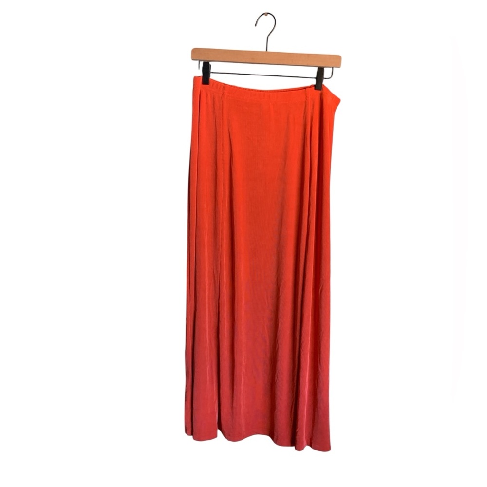 New Coldwater Creek Travel Skirt Size Large Stretch Pull On Maxi Boho Mature
